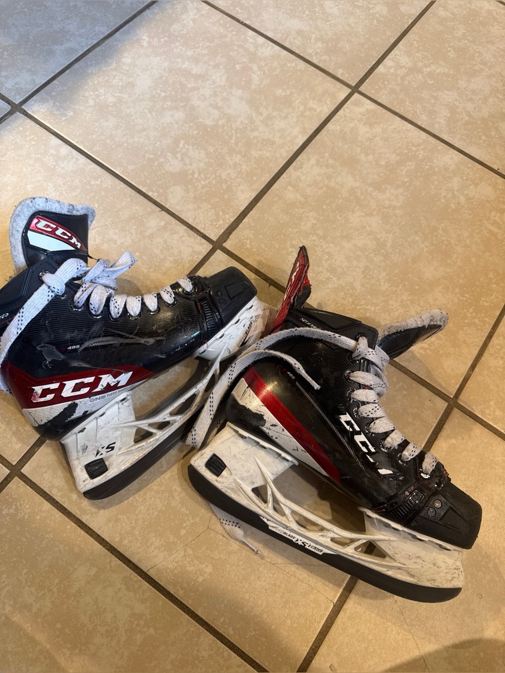 CCM Black, Red & White Hockey Skates